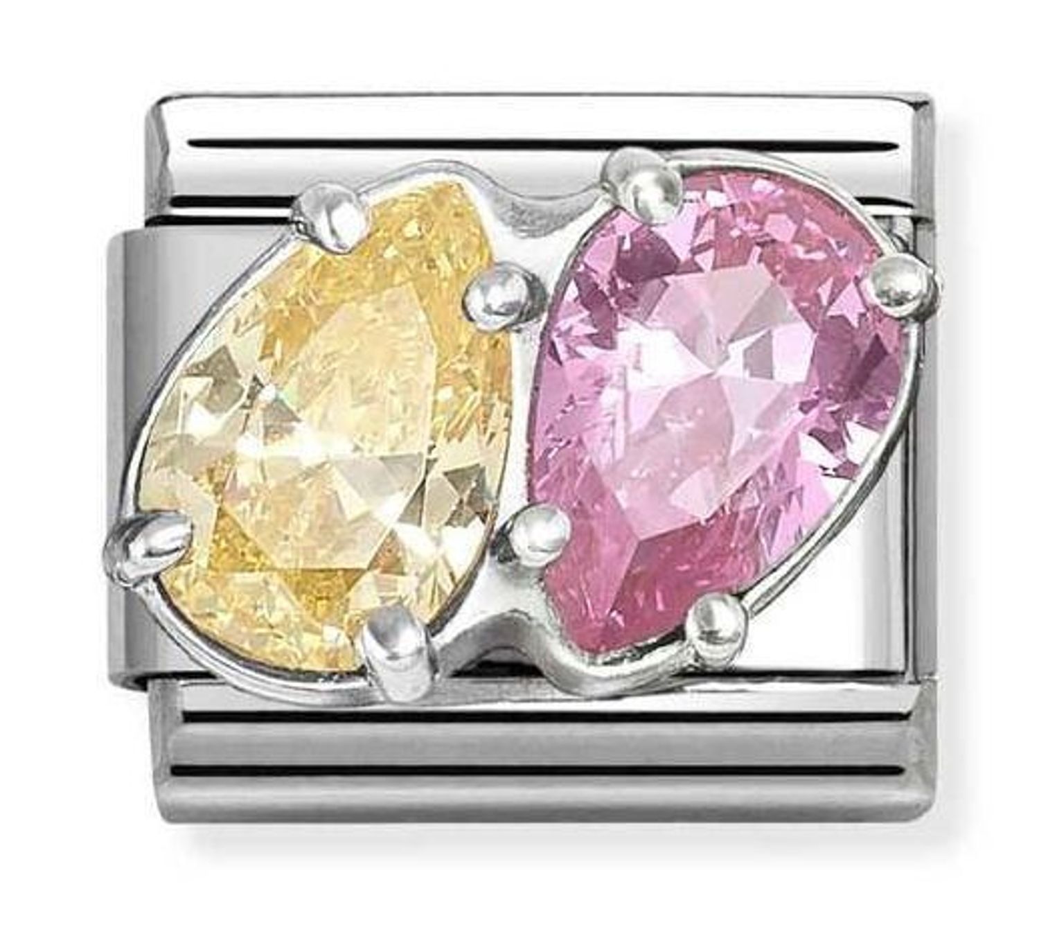 Zawieszka Nomination Composable Classic 330329 17 – Cyrkonie Różowy i Żółty, Srebro 925.jpg